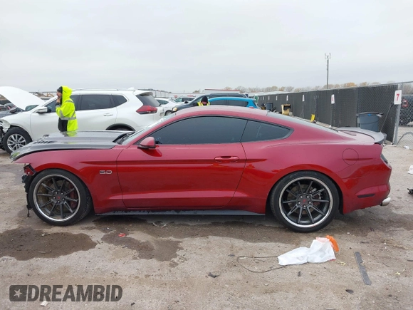 2016 Ford Mustang GT with VIN 1FA6P8CFXG5332566, listed as a IAAI auction lot 41071107 with 50,566 mi miles. Bid and sale history available at carsss.com. Image 15.