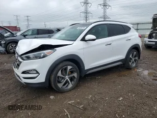 2017 Hyundai Tucson Limited z VIN KM8J3CA23HU280963, wystawiony jako Copart lot #55266195 z przebiegiem 56 486 mil mil oraz Szkoda całkowita • Salvage title. Historia ofert i sprzedaży dostępna na DreamBid. Obrazek 1.