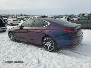 2023 Genesis G70 3.3T with VIN KMTG54TE8PU107865, listed as a Copart auction lot 45747995 with 13,348 mi miles and Salvage title. Bid and sale history available at DreamBid. Image 2.