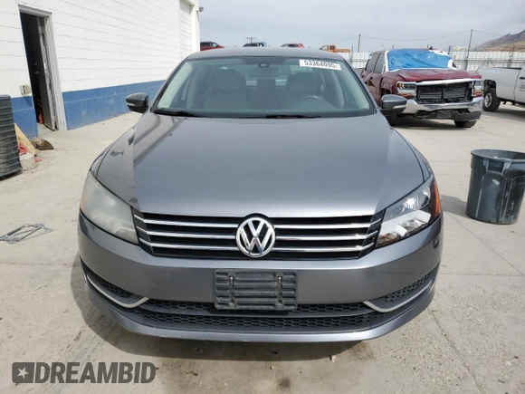 2014 Volkswagen Passat Wolfsburg Edition with VIN 1VWAS7A34EC040357, listed as a Copart auction lot 53364095 with 122,991 mi miles and Salvage title. Bid and sale history available at DreamBid. Image 5.