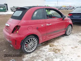 2013 FIAT 500 Abarth with VIN 3C3CFFJHXDT639261, listed as a IAAI auction lot 41360403 with 42,769 mi miles. Bid and sale history available at carsss.com. Image 4.
