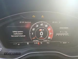 2019 Audi S4 Premium Plus with VIN WAUB4AF4XKA003043, listed as a Copart auction lot 78053854 with 30,340 mi miles and Salvage Title. Bid and sale history available at carsss.com. Image 9.