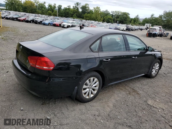 2013 Volkswagen Passat Wolfsburg Edition with VIN 1VWAP7A31DC133451, listed as a Copart auction lot 69592224 with 76,611 mi miles and Salvage Title. Bid and sale history available at carsss.com. Image 3.