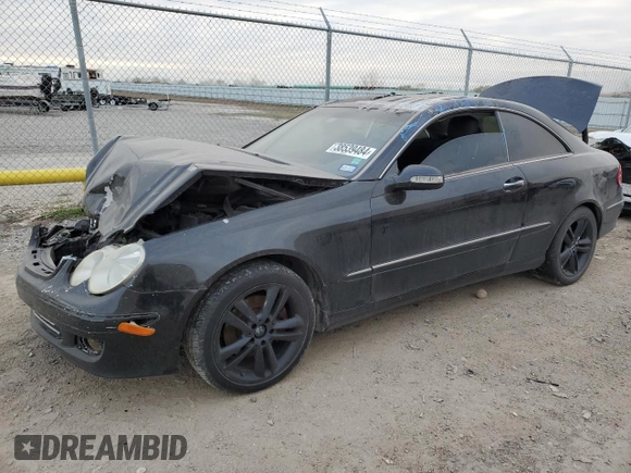 2008 Mercedes-Benz CLK-Class 3.5L with VIN WDBTJ56H98F247559, listed as a Copart auction lot 38539484 with 159,702 mi miles and Salvage Title. Bid and sale history available at carsss.com. Image 1.