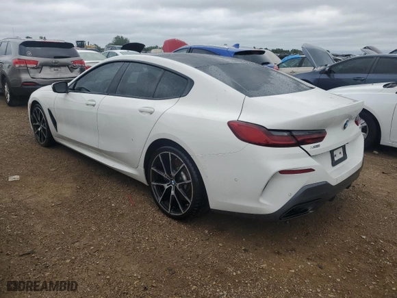 2021 BMW 8 Series 840i with VIN WBAGV4C08MCF11592, listed as a Copart auction lot 65170264 with 63,929 mi miles and Salvage Title. Bid and sale history available at carsss.com. Image 2.
