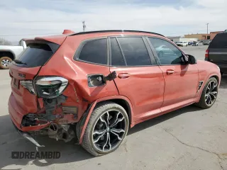 2020 BMW X3 M Competition with VIN 5YMTS0C07LLT11082, listed as a Copart auction lot 50587255 with 64,948 mi miles and Salvage Title. Bid and sale history available at carsss.com. Image 3.