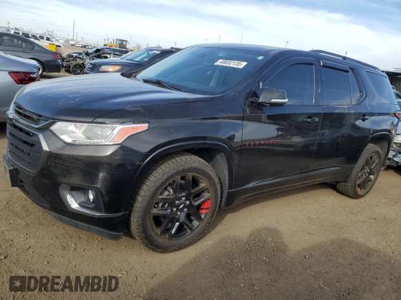 2020 Chevrolet Traverse Premier with VIN 1GNEVKKW9LJ120874, listed as a Copart auction lot 48032135 with 55,801 mi miles and Clean Title. Bid and sale history available at carsss.com. Image 1.