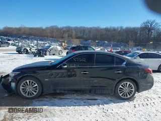 2018 Infiniti Q50 3.0t LUXE with VIN JN1EV7AR5JM445635, listed as a IAAI auction lot 41287362 with 58,703 mi miles. Bid and sale history available at carsss.com. Image 15.