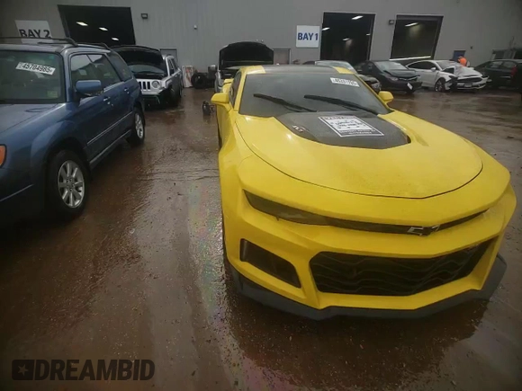 2018 Chevrolet Camaro ZL1 with VIN 1G1FK1R64J0109606, listed as a Copart auction lot 46331765 with 29,209 mi miles and Salvage Title. Bid and sale history available at DreamBid. Image 13.