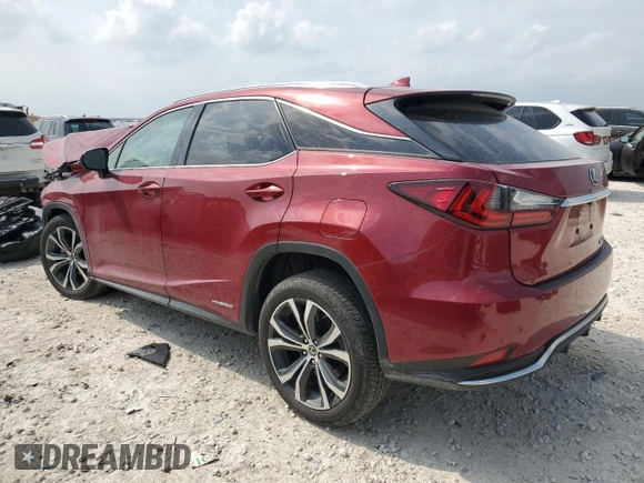 2022 Lexus RX 450h with VIN 2T2HGMDA8NC076504, listed as a Copart auction lot 51940915 with 39,050 mi miles and Salvage title. Bid and sale history available at DreamBid. Image 2.