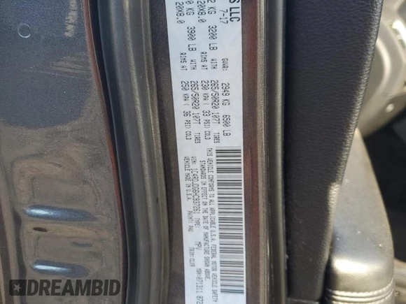 2017 Dodge Durango GT with VIN 1C4RDJDG6HC937261, listed as a Copart auction lot 60985045 with Not provided miles and Salvage title. Bid and sale history available at DreamBid. Image 13.