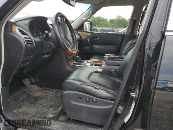 2011 Infiniti QX56 7-passenger with VIN JN8AZ2NE4B9006770, listed as a Copart auction lot 61839625 with 208,427 mi miles and Salvage title. Bid and sale history available at DreamBid. Image 7.