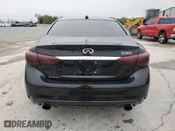 2020 Infiniti Q50 3.0t SPORT with VIN JN1EV7AP7LM200272, listed as a Copart auction lot 46781145 with 58,814 mi miles and Salvage Title. Bid and sale history available at carsss.com. Image 6.