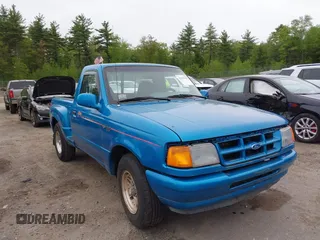1994 Ford Ranger Splash z VIN 1FTCR10A9RPA86317, wystawiony jako IAAI lot #42263790 z przebiegiem 110 762 mil mil oraz . Historia ofert i sprzedaży dostępna na DreamBid. Obrazek 1.