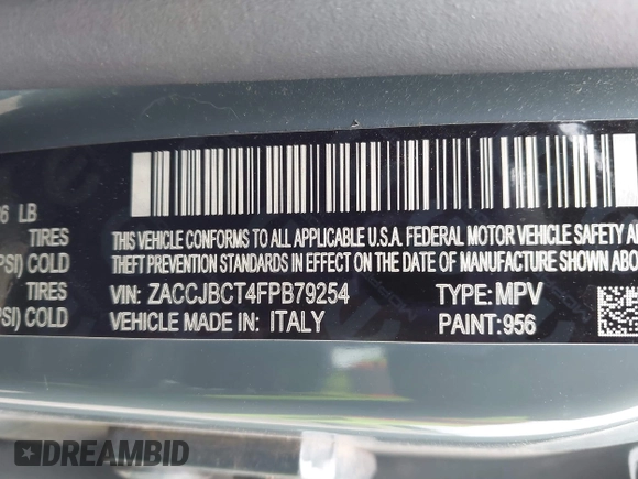 2015 Jeep Renegade Trailhawk z VIN ZACCJBCT4FPB79254, wystawiony jako IAAI lot #41965451 z przebiegiem 87 398 mil mil oraz . Historia ofert i sprzedaży dostępna na DreamBid. Obrazek 9.