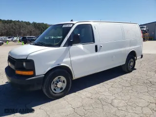2013 Chevrolet Express Cargo Van with VIN 1GCWGFCA7D1904215, listed as a Copart auction lot 46061825 with 92,041 mi miles and Clean Title. Bid and sale history available at carsss.com. Image 1.