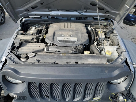 2018 Jeep Wrangler JK Unlimited Sport S with VIN 1C4BJWDG8JL869736, listed as a Copart auction lot 89386395 with 153,617 mi miles and Non Repairable. Bid and sale history available at carsss.com. Image 11.