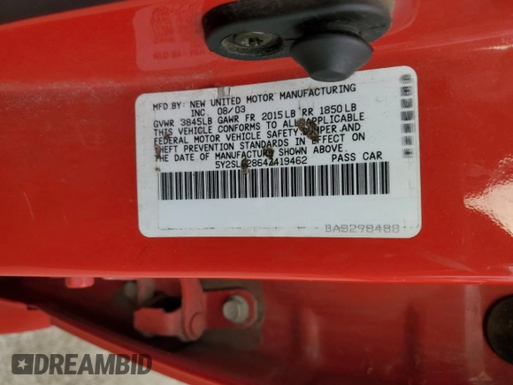 2004 Pontiac Vibe with VIN 5Y2SL62864Z419462, listed as a Copart auction lot 52793775 with 264,386 mi miles and Salvage title. Bid and sale history available at DreamBid. Image 15.