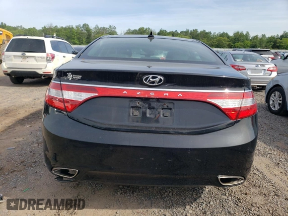 2012 Hyundai Azera with VIN KMHFH4JG8CA192476, listed as a Copart auction lot 57971925 with 141,346 mi miles and Salvage title. Bid and sale history available at DreamBid. Image 6.