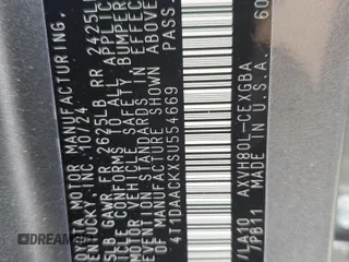 2025 Toyota Camry LE z VIN 4T1DAACKXSU554669, wystawiony jako Copart lot #55768925 z przebiegiem 1 830 mil mil oraz Szkoda całkowita • Salvage title. Historia ofert i sprzedaży dostępna na DreamBid. Obrazek 13.