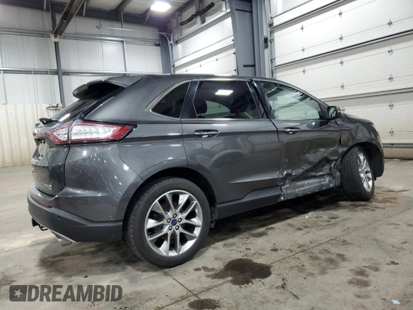 2015 Ford Edge Titanium with VIN 2FMPK4K80FBB12755, listed as a Copart auction lot 51602025 with 85,298 mi miles and Salvage Title. Bid and sale history available at carsss.com. Image 3.
