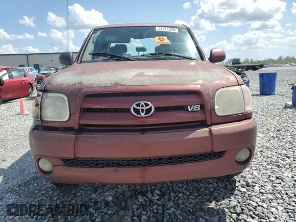 2006 Toyota Tundra Limited with VIN 5TBDT48106S522543, listed as a Copart auction lot 51677255 with 277,623 mi miles and Salvage Title. Bid and sale history available at DreamBid. Image 5.