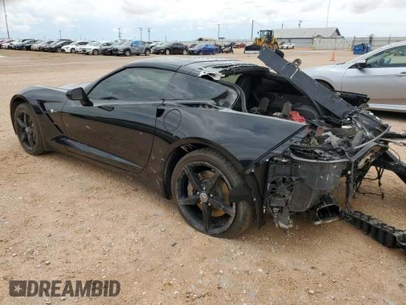 2015 Chevrolet Corvette 1LT with VIN 1G1YB2D71F5123780, listed as a Copart auction lot 62004154 with 0 mi miles and Salvage Title. Bid and sale history available at carsss.com. Image 2.
