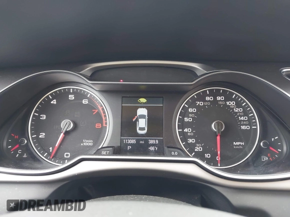 2013 Audi A4 Premium Plus z VIN WAUFFAFL6DN046857, wystawiony jako IAAI lot #42166802 z przebiegiem 113 085 mil mil oraz . Historia ofert i sprzedaży dostępna na DreamBid. Obrazek 7.
