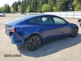 2024 Tesla Model 3 z VIN 5YJ3E1EA2RF846411, wystawiony jako Copart lot #54396985 z przebiegiem 5 162 mil mil oraz Szkoda całkowita • Salvage title. Historia ofert i sprzedaży dostępna na DreamBid. Obrazek 3.