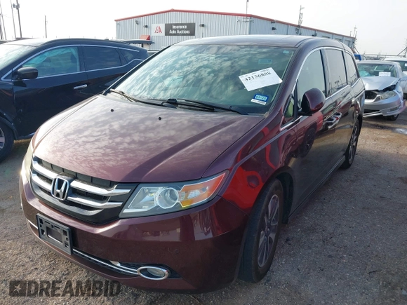 2015 Honda Odyssey Touring Elite with VIN 5FNRL5H98FB111226, listed as a IAAI auction lot 42136888 with 60,266 mi miles and . Bid and sale history available at DreamBid. Image 17.