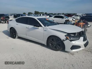 2021 Acura TLX w/A-Spec Package with VIN 19UUB5F50MA008550, listed as a Copart auction lot 50493025 with 45,073 mi miles and Non Repairable. Bid and sale history available at carsss.com. Image 4.