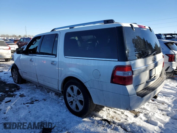 2016 Ford Expedition EL Platinum with VIN 1FMJK1MT9GEF08260, listed as a Copart auction lot 42326005 with 142,491 mi miles and Salvage Title. Bid and sale history available at carsss.com. Image 2.