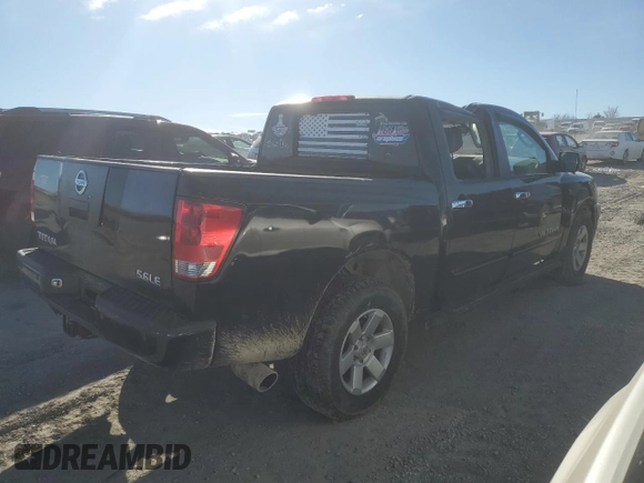 2005 Nissan Titan LE with VIN 1N6AA07B15N555054, listed as a Copart auction lot 42713855 with 213,169 mi miles and Salvage Title. Bid and sale history available at carsss.com. Image 3.