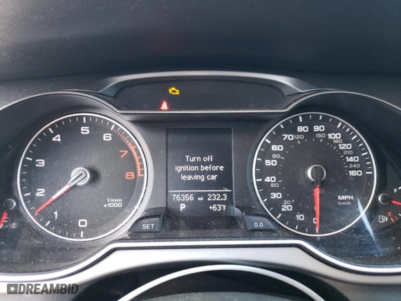 2015 Audi A4 Premium Plus with VIN WAUFFAFL5FN021595, listed as a Copart auction lot 43197195 with 76,356 mi miles and Salvage Title. Bid and sale history available at carsss.com. Image 9.