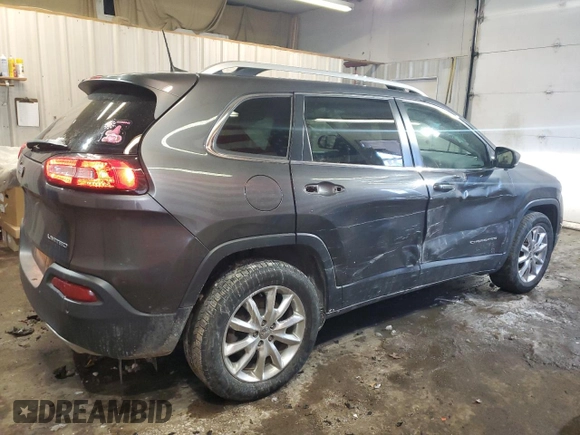 2016 Jeep Cherokee Limited with VIN 1C4PJMDS5GW203634, listed as a Copart auction lot 42086905 with 104,307 mi miles and Salvage Title. Bid and sale history available at DreamBid. Image 3.