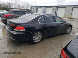 2002 BMW 7 Series 745Li with VIN WBAGN63482DR06178, listed as a Copart auction lot 48084225 with Not Provided miles and Clean Title. Bid and sale history available at carsss.com. Image 3.