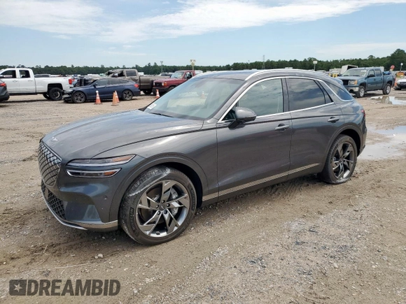 2023 Genesis GV70 Advanced z VIN 5NMMCET11PH001159, wystawiony jako Copart lot #58249315 z przebiegiem 761 mil mil oraz Szkoda całkowita • Salvage title. Historia ofert i sprzedaży dostępna na DreamBid. Obrazek 1.