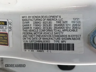 2022 Acura RDX PMC Edition with VIN 5J8TC2H88NL003603, listed as a Copart auction lot 41816275 with 120,102 mi miles and Salvage Title. Bid and sale history available at carsss.com. Image 14.