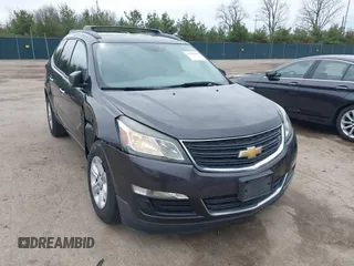 2014 Chevrolet Traverse LS z VIN 1GNKRFED2EJ275214, wystawiony jako IAAI lot #41949865 z przebiegiem 146 977 mil mil oraz . Historia ofert i sprzedaży dostępna na DreamBid. Obrazek 1.