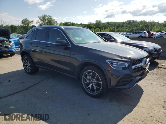 2020 Mercedes-Benz GLC 300 with VIN WDC0G8EB2LF692651, listed as a Copart auction lot 61568195 with 60,929 mi miles and Salvage title. Bid and sale history available at DreamBid. Image 4.