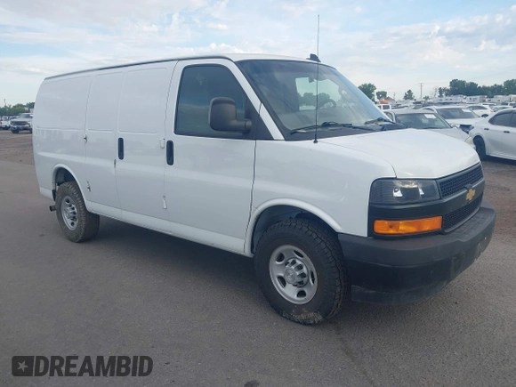 2019 Chevrolet Express Cargo with VIN 1GCWGAFP1K1254216, listed as a IAAI auction lot 42434125 with 257,792 mi miles and . Bid and sale history available at DreamBid. Image 1.