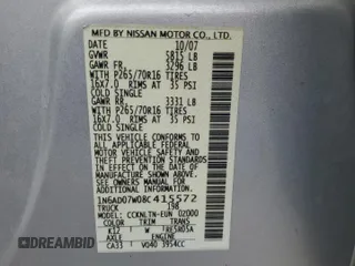 2008 Nissan Frontier SE with VIN 1N6AD07W08C415572, listed as a Copart auction lot 48014375 with 161,680 mi miles and Salvage title. Bid and sale history available at DreamBid. Image 15.