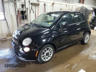 2015 FIAT 500 Pop with VIN 3C3CFFAR5FT501672, listed as a Copart auction lot 52784455 with 63,635 mi miles and Salvage Title. Bid and sale history available at carsss.com. Image 1.