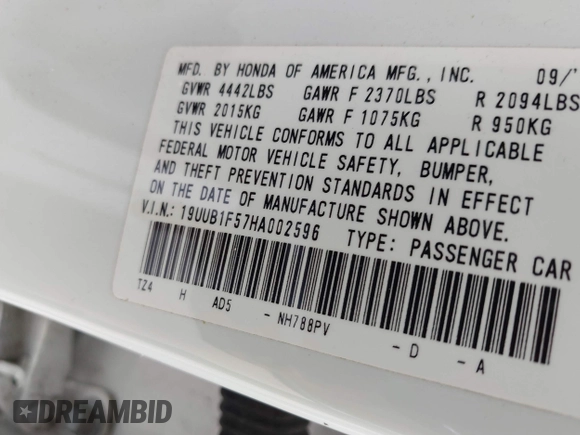 2017 Acura TLX Technology with VIN 19UUB1F57HA002596, listed as a IAAI auction lot 42561618 with 186,010 mi miles and . Bid and sale history available at DreamBid. Image 9.