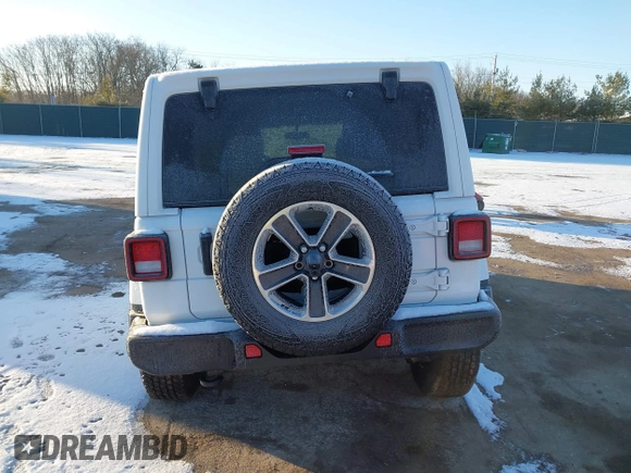 2021 Jeep Wrangler Unlimited Sahara with VIN 1C4HJXEG2MW827385, listed as a IAAI auction lot 41534476 with 29,489 mi miles and . Bid and sale history available at DreamBid. Image 16.