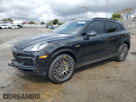 2021 Porsche Cayenne E-Hybrid with VIN WP1AE2AYXMDA24972, listed as a Copart auction lot 48999285 with 62,616 mi miles and Salvage title. Bid and sale history available at DreamBid. Image 1.