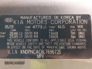 2020 Kia Sportage EX z VIN KNDPNCAC6L7696725, wystawiony jako IAAI lot #41837807 z przebiegiem 51 817 mil mil oraz . Historia ofert i sprzedaży dostępna na DreamBid. Obrazek 9.