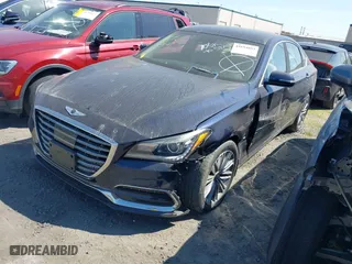 2018 Genesis G80 3.8L with VIN KMHGN4JE4JU263034, listed as a IAAI auction lot 41694803 with 77,336 mi miles. Bid and sale history available at carsss.com. Image 20.