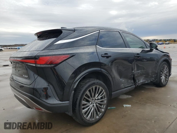 2024 Lexus RX with VIN 2T2BAMBA4RC030832, listed as a Copart auction lot 84024924 with 12,605 mi miles and Salvage Title. Bid and sale history available at carsss.com. Image 3.