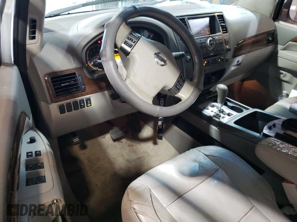 2010 Nissan Armada Titanium z VIN 5N1BA0NDXAN610604, wystawiony jako Copart lot #80023374 z przebiegiem 199 475 mil mil oraz Szkoda całkowita • Salvage title. Historia ofert i sprzedaży dostępna na DreamBid. Obrazek 8.